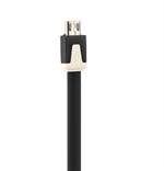 Micro USB Sync Fladkabel - 2M (Sort)